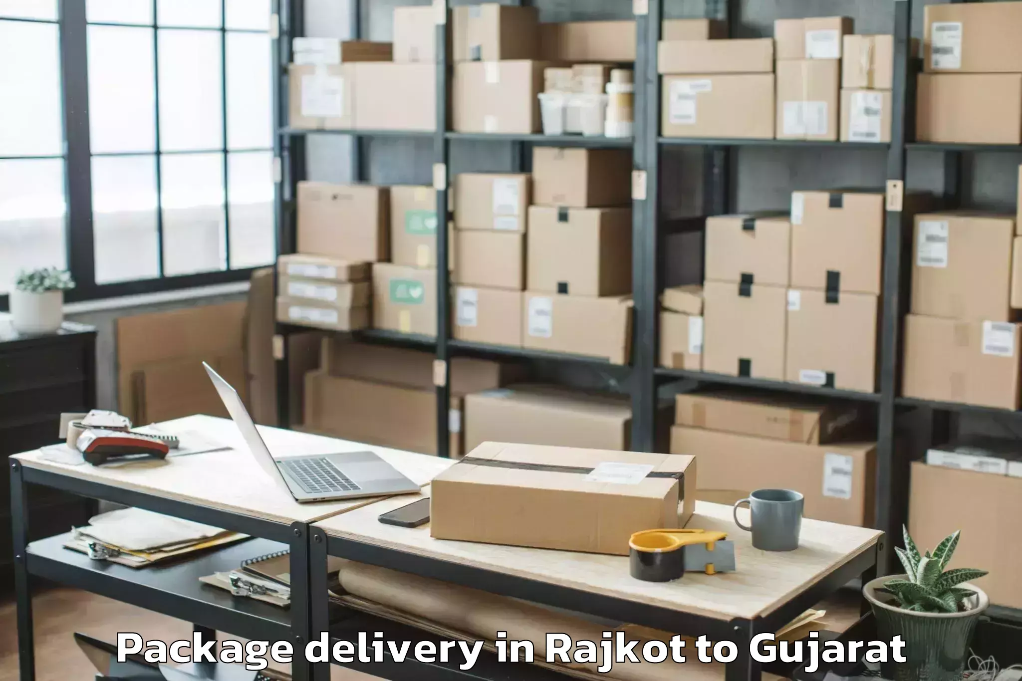 Quality Rajkot to Rai University Ahmedabad Package Delivery